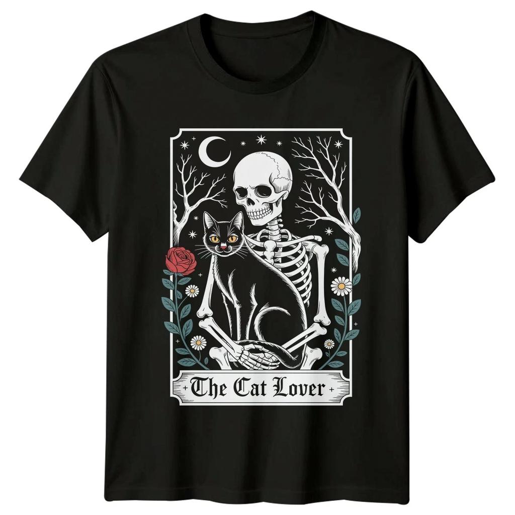 The Cat Lover T-Shirt Gothic Tarot Cat Pet Gift For Him And Her