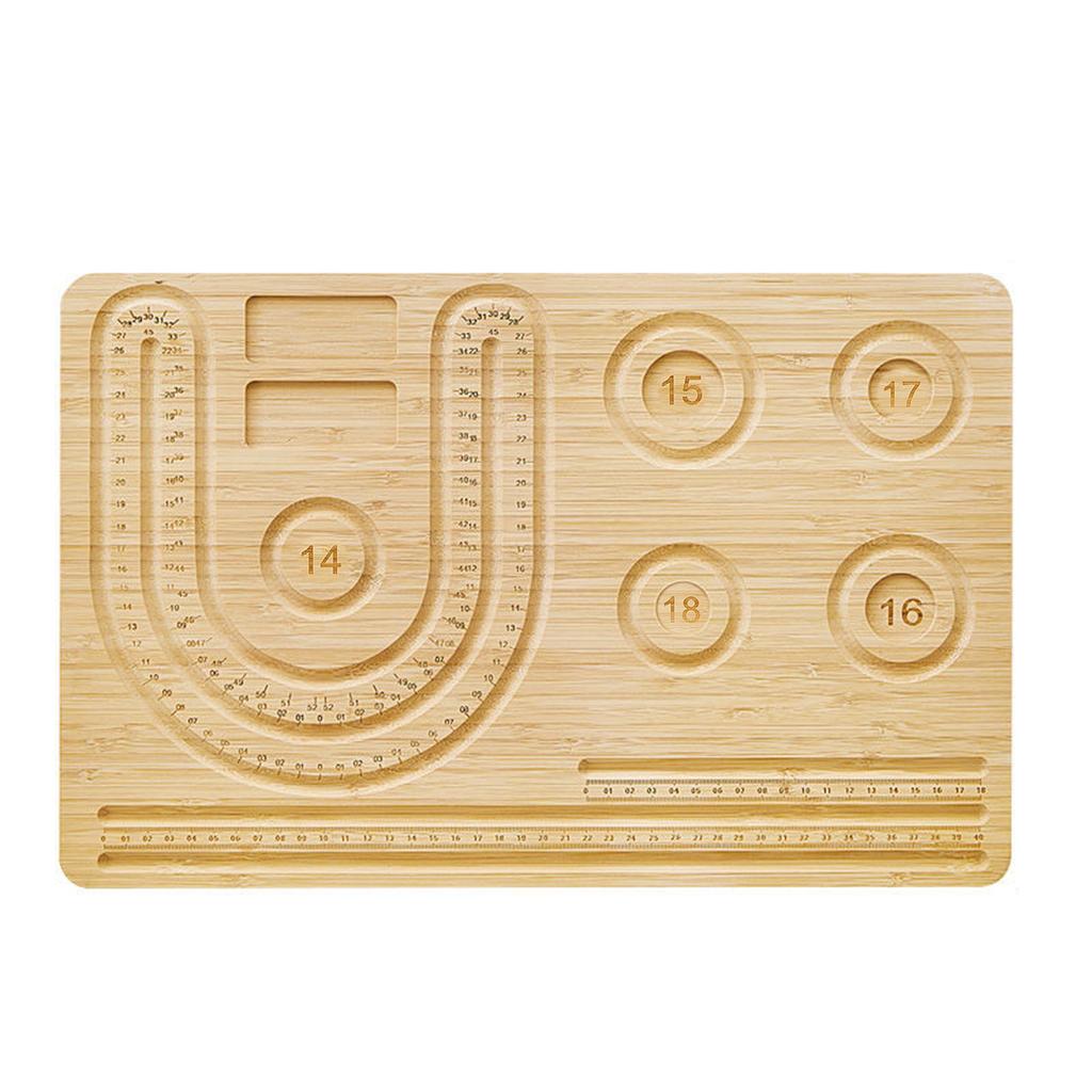 Доска-бисерница из массива дерева для DIY браслетов, ожерелий, бисероплетения, изготовления ювелирных изделий, органайзер-лоток, инструмент для рукоделия и измерения, аксессуары