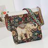 Cartoon Crossbody Bag Women Outgoing Canvas Bag Double Sided Leisure Embroidery Large Capacity Handbag Ethnic Style Girls' Square Bag