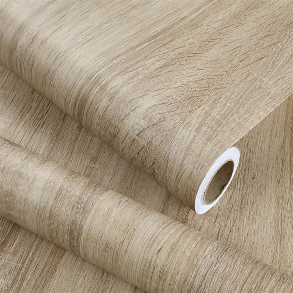 6M Waterproof Self Adhesive Vinyl Wallpapers Roll Furniture Cabinets PVC Decorative Film Wood Grain Stickers for DIY Home Decor