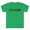 Футболка с принтом 'I'm So Julia' Альбом Charli XCX Brat 2025 Футболка Графическая одежда Женская Мужская Унисекс Уличная одежда Хлопок Мягкая