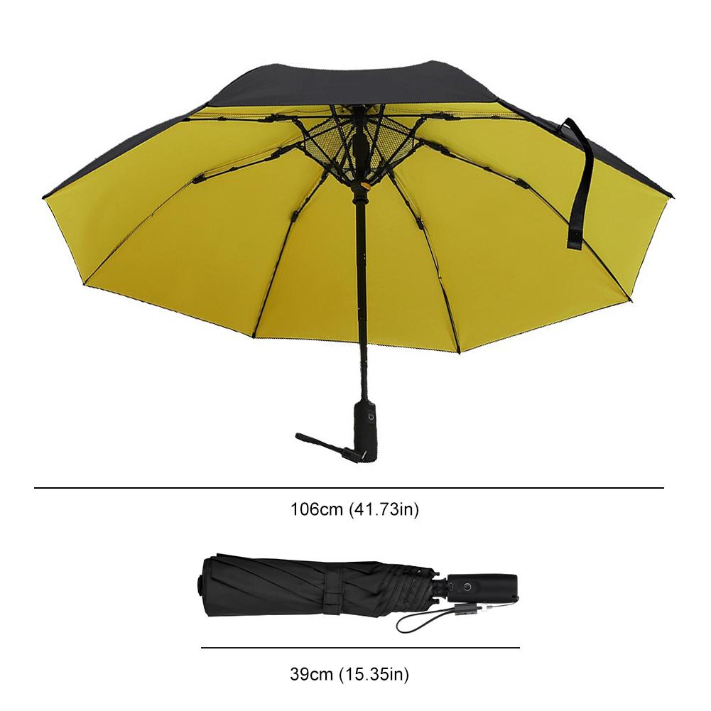Umbrella with Fan USB Rechargeable Portable Umbrella Summer Cooling Sun Block Folding Umbrella Luxury Business Gift Umbrella