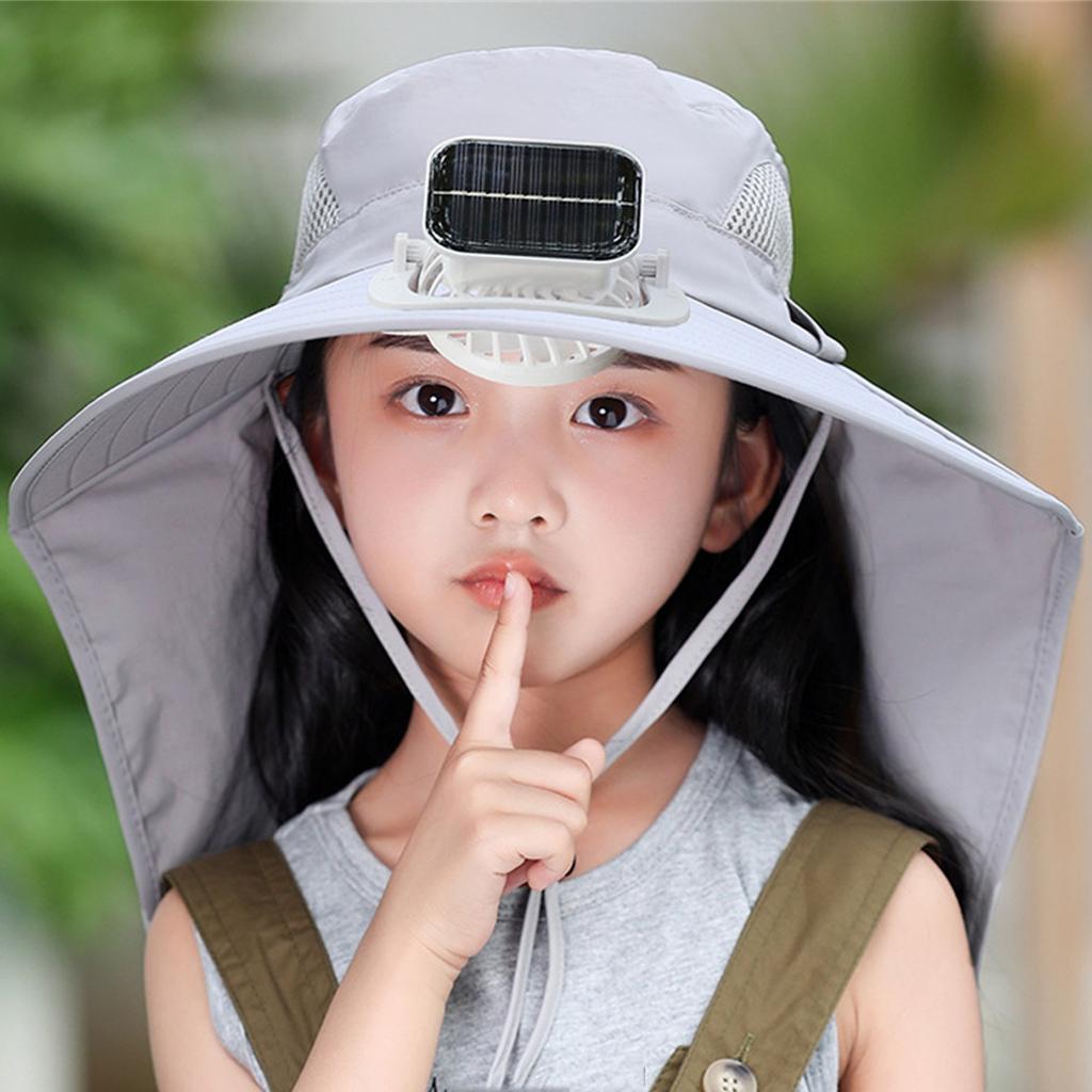 Детская уличная шляпа от солнца для альпинизма и рыбалки с большим солнечным вентилятором