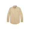 Polo Solid Color Polo Collar Long Sleeve Shirt Men Shirts Brown MNPOWOV16822687-260