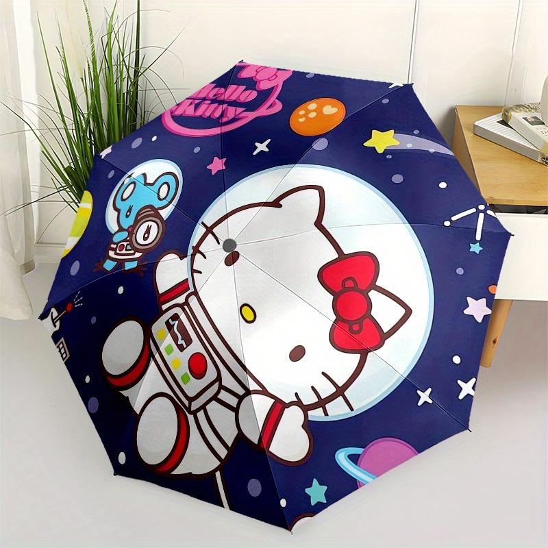 1pc Hello Kitty Space Adventure Umbrella with Plastic Handle,Suitable for All Seasons Home Travel Outdoor UmbrellaSanlio279