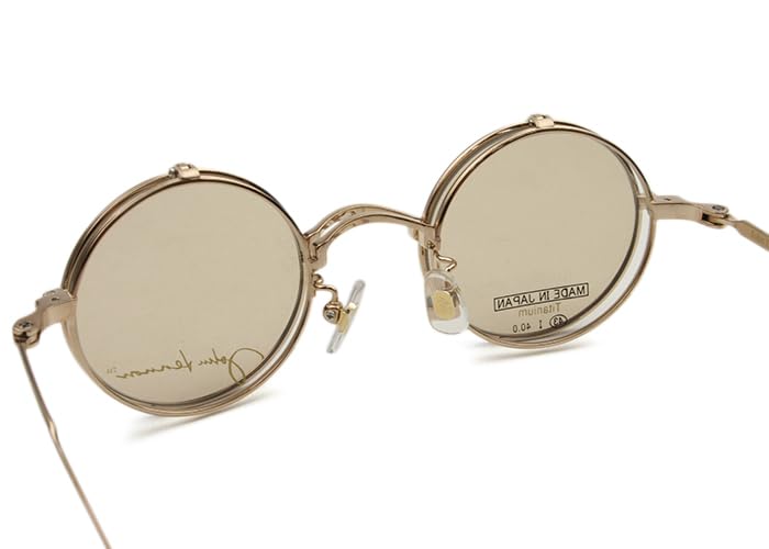 Джон Леннон 4 цвета Сделано в Японии Солнцезащитные очки Очки Очки Линия волос [Джон Леннон] JL-1111 Откидные (c.1 Золото)