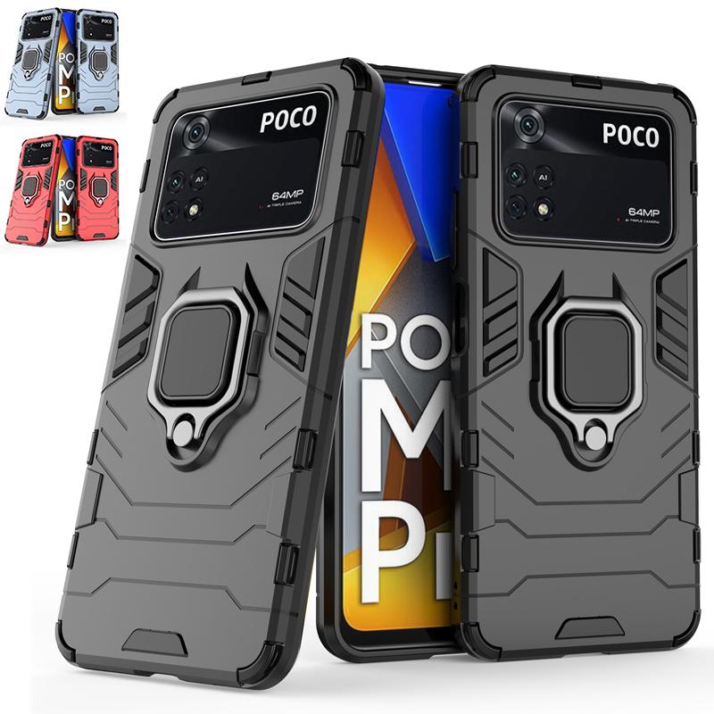 Для чехла Xiaomi Poco M4 Pro 4G Чехол Для Poco M4 Pro 4G Capa Противоударный Держатель Магнитная Обложка Для Poco X3 M3 F3 X4 Pro 5G Fundas