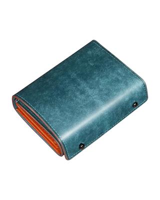 Мужской кошелек Bifold Pueblo Leather Bifold Genuine Large Popular [Kawaoto], кожаный, вместительный, компактный, маленький, в форме коробки, для левшей,
