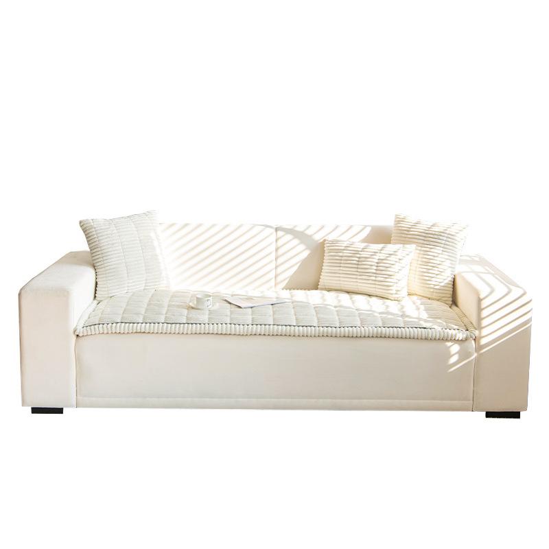 New Corduroy Sofa Cushion Autumn And Winter Plush Seat Cushion Simple Modern Non-Slip Leather Sofa Cover Cover Cloth