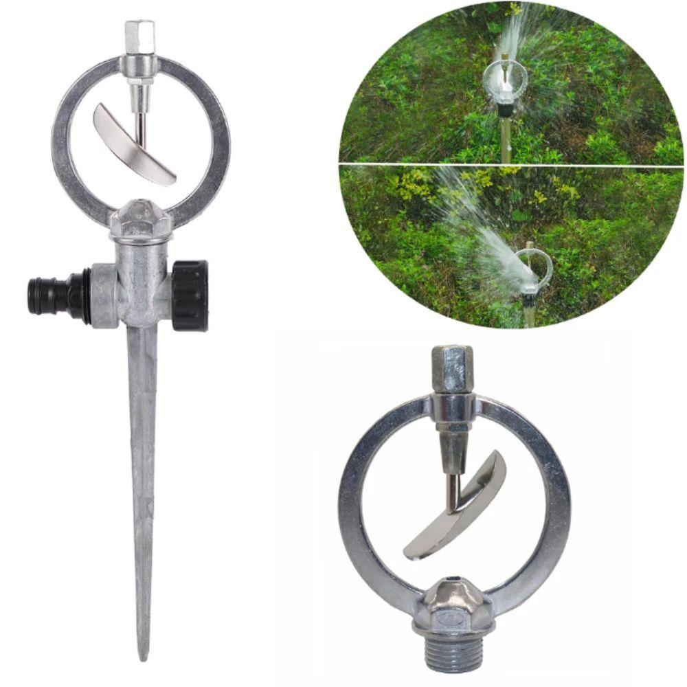 360 Degree Rotation Alloy Rain Nozzle Heavy Duty Metal Butterfly Head Irrigation Sprinkler Scattering Nozzle 1/2" Male Thread