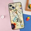 Абстрактный художественный чехол для телефона Wassily Kandinsky для iPhone 16 Pro Max 11 12 13 14 15 Pro Max Mini 16e 15 16 Plus XR Защитный корпус