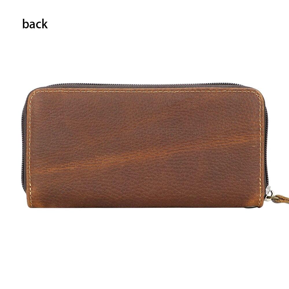 Длинные кошельки-клатчи Royal Bagger на молнии в стиле ретро, ​​кошелек для монет из натуральной кожи, мужская сумка на руку большой емкости 1659