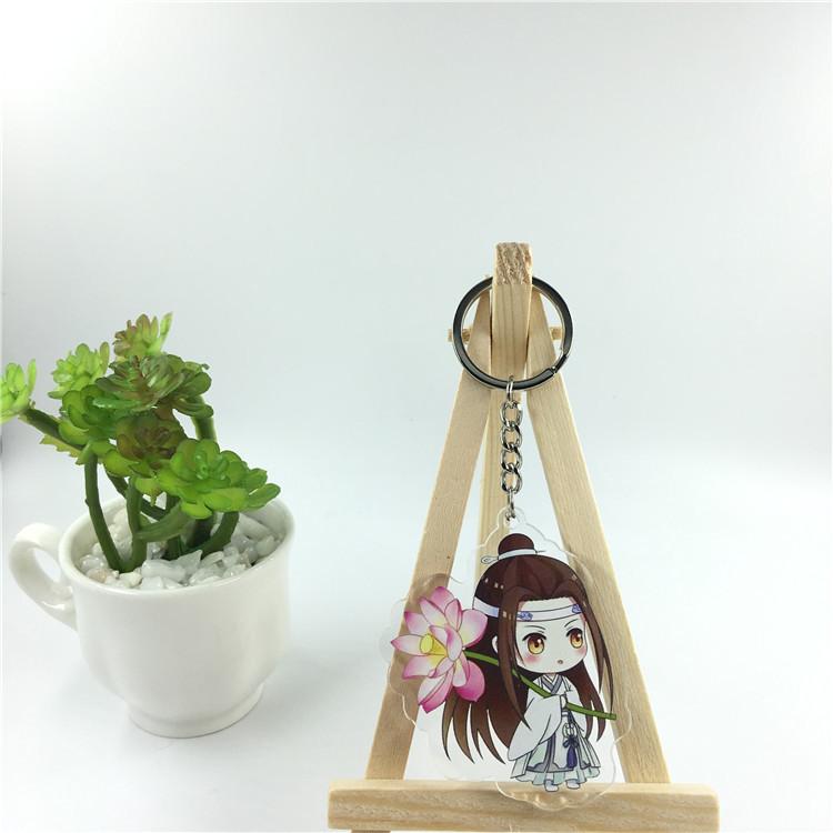 Аниме игры Вэй Усянь Лан Чжань персонаж мультфильма акриловый брелок металлическое кольцо автомобильная сумка украшение для ключей аксессуар подарок аниме подарки кулон