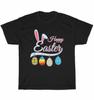 Happy Easter Day Bunny Colorful Easter Eggs Hunting T-Shirt Unisex Tee Gift NEW