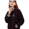 ANTA Life Collection Baseball Jackets Women's Black Baseball Collar Thickened And Fleece Lined 962348709-2