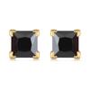 [R1900] - Gold Plated 'Essentiel' Black Gold Earrings - 6 Mm