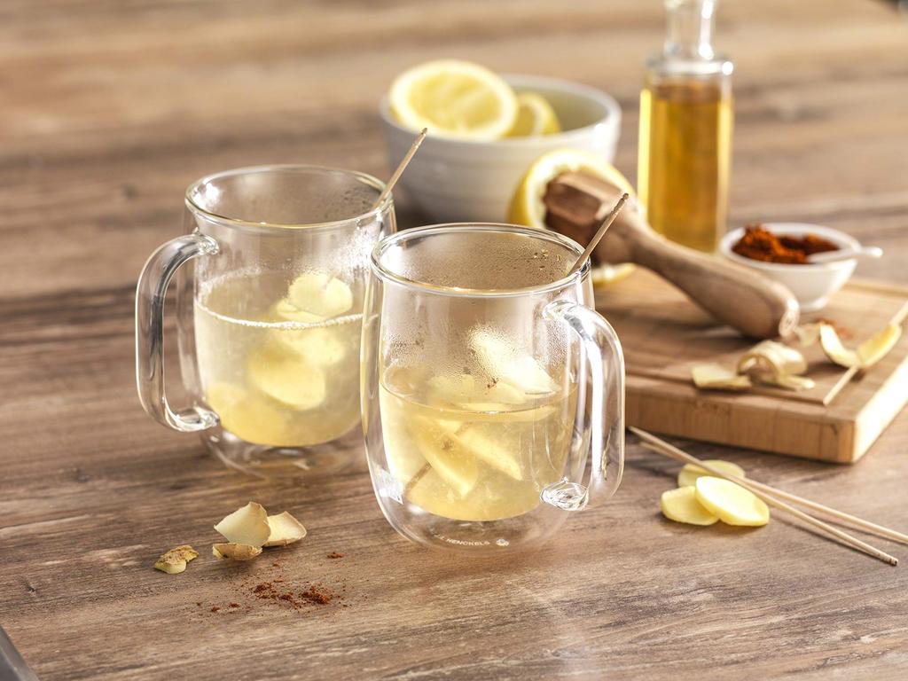 Glass Coffee Mug ZWILLING Double Wall Insulated 350ml Set of 2 Transparent