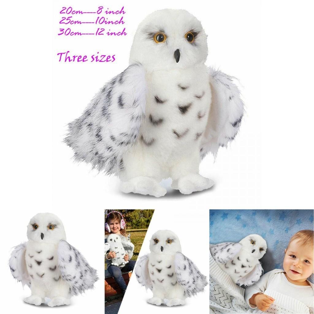 Enchanting Wizard Snowy Owl Plush Toy Fluffy Stuffed Animal Gift For Young Children