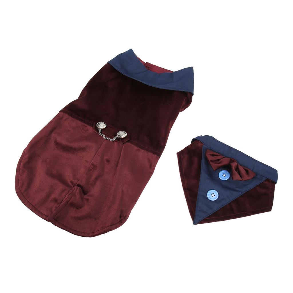 Одежда для домашних животных, стильная, легкая, изысканная, сшитая, с галстуком-бабочкой, костюм для домашних животных, свадебная рубашка для S-M