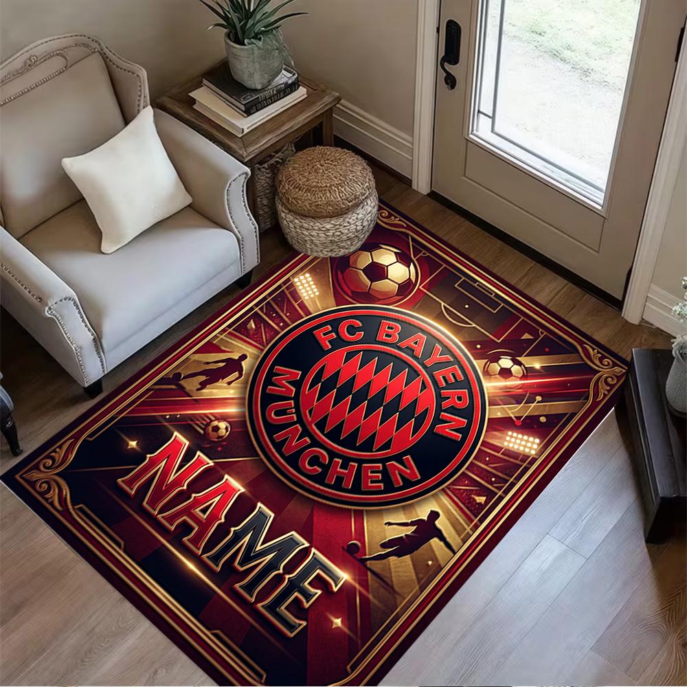 Bayern Munich Soccer Poster Carpet Design for Kitchen Living Rooms Dormitory Dining Room Anti-slip Rug Office home decor Gift for Festivals