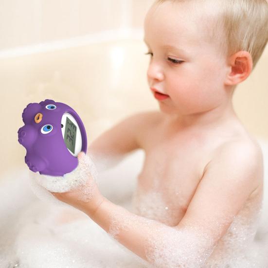 Детский термометр для ванны, мультяшная утка/краб/кит/осьминог, инструмент для измерения температуры воды, точные измерения, водонепроницаемый термометр для душа