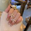 2024 Trendy High-End Influencer Style Bow Earrings - Super Sparkly Silver Needle, Exquisite Sweet Look