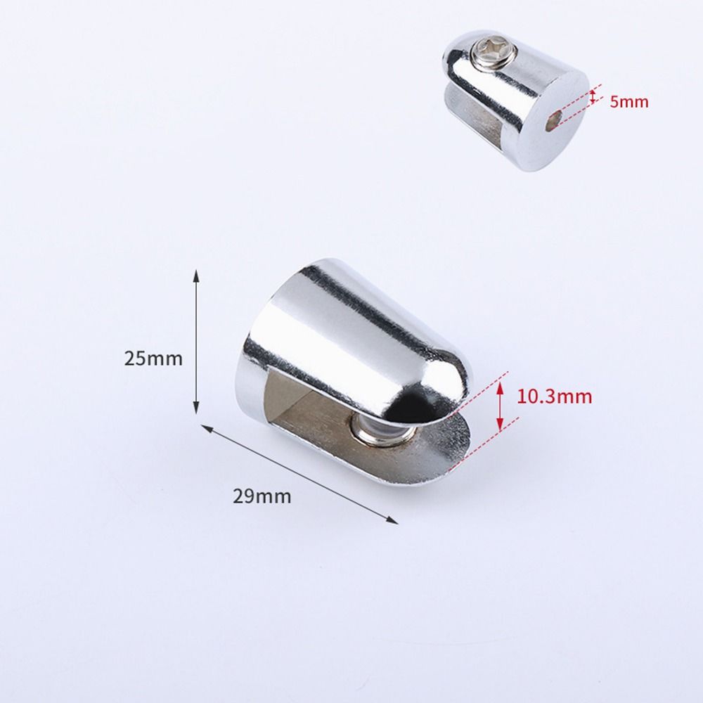 Alloy Nickel Finish Furniture Hardware Shelf Holder Support Panel Bracket Glass Clamp Shelves Clips