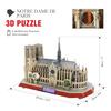 ASSYME Cubic Fan 3D Puzzle Craft Kit, Notre Dame Cathedral (with LEDs), L173h, No Glue or Tools Required