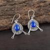 Lapis Lazuli Earrings Handmade Gemstone Jewelry, 925 Solid Sterling Silver Earrings, Unique Design Jewelry Earrings