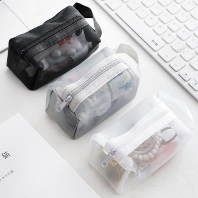 Черные косметички, маленькие, большие, сетчатые, прозрачные, органайзеры для косметики, пеналы, Neceser Pouch