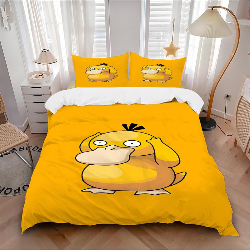 Yellow Adventure Print 3Pcs Bedding Setduvet Cover With 2 Bedropillowcase Home Birthday Gift