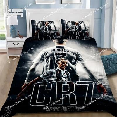 3D НОВЫЙ Пододеяльник Наволочка Комплект Постельного Белья Футбол CR7 Р-Роналду Взрослый Мальчик Девочка Украшение Спальни Детский Односпальный Двуспальный Большой