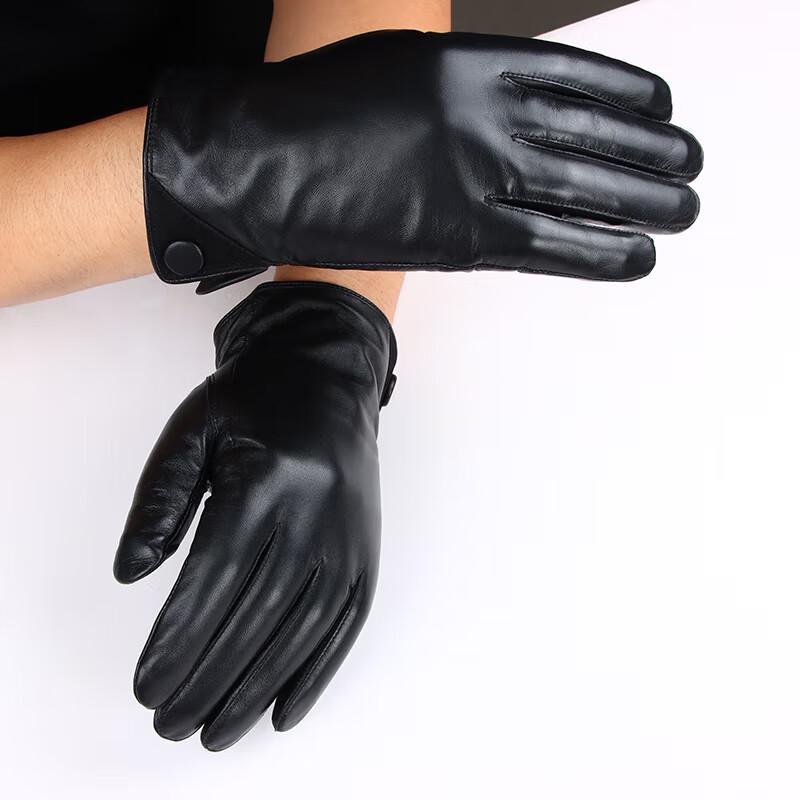 Hengyuanxiang Men's Premium Sheepskin Cycling Gloves