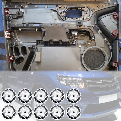 10 шт. для Renault Logan 2004 2005 2006 2007 2008 2009-2015 2016 2017 L90 Lada Largus зажимы для отделки дверной панели, зажимы для карт, крепежная заклепка