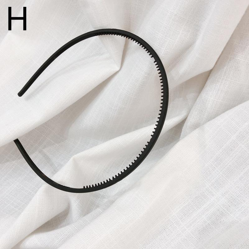 Woman Girls Anti-Slip Hair Hoop Headwear Fashion Plastic Thin Headband Resin Hairbands Frosted Hair Accessories