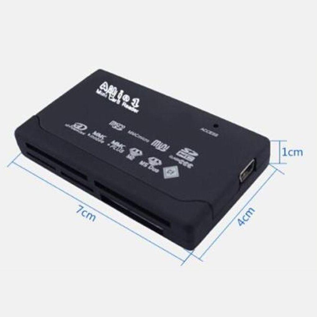 Компактный USB 2.0 кард-ридер для карт SD, SDHC, Mini, Micro, M2, MMC, XD, CF