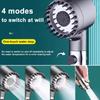 High Pressure Shower Head 3 Modes Adjustable Showerheads with Filter Water Saving One-Key Stop Spray Nozzle Bathroom Accessories