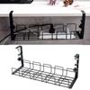 1PC Undertable Storage Rack Metal Cable Tray Computer Desk Wire Organizer Without Perforated Kitchen Storage Accessories