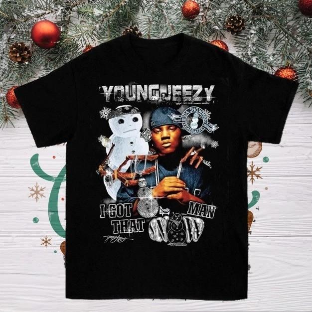 Рождественский подарок Young Jeezy Подарок Семья Унисекс S-235XL 24D337 Унисекс Футболка