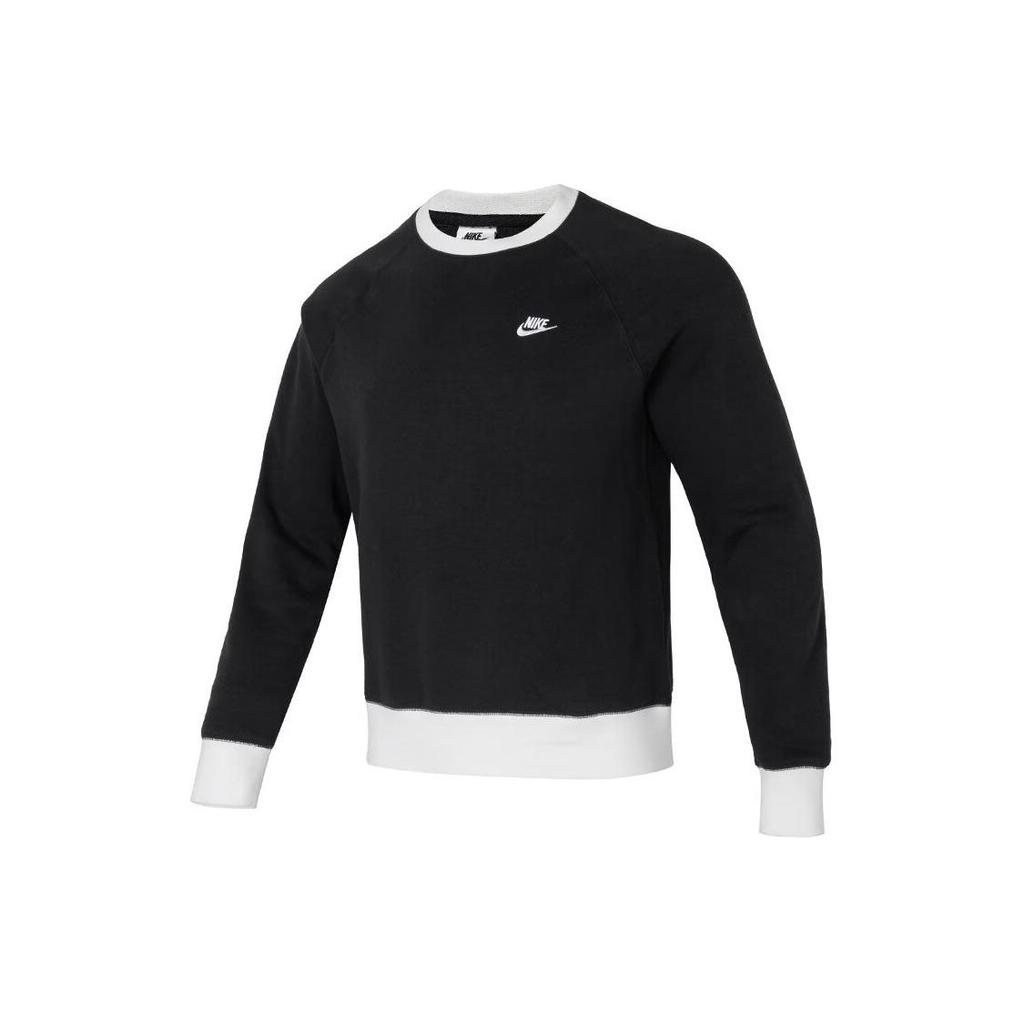 Nike Американский винтажный толстовка с круглым вырезом и рукавом реглан, мужские топы, черный цвет FV5379-010