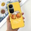 For Oppo Reno10 Case Luxury Colourful Painted Cover Soft Silicone Phone Case For Oppo Reno 10 Reno10 Pro 5G Back Cover Bumper