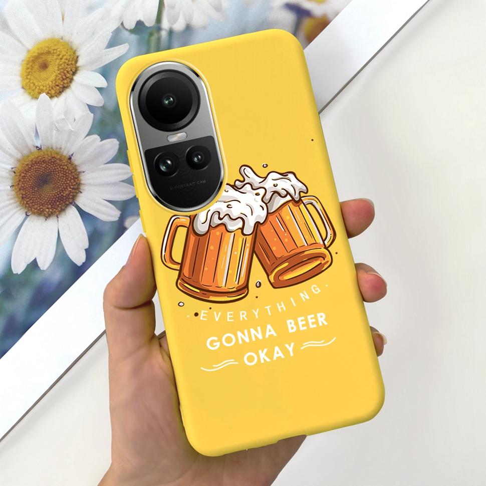 For Oppo Reno10 Case Luxury Colourful Painted Cover Soft Silicone Phone Case For Oppo Reno 10 Reno10 Pro 5G Back Cover Bumper