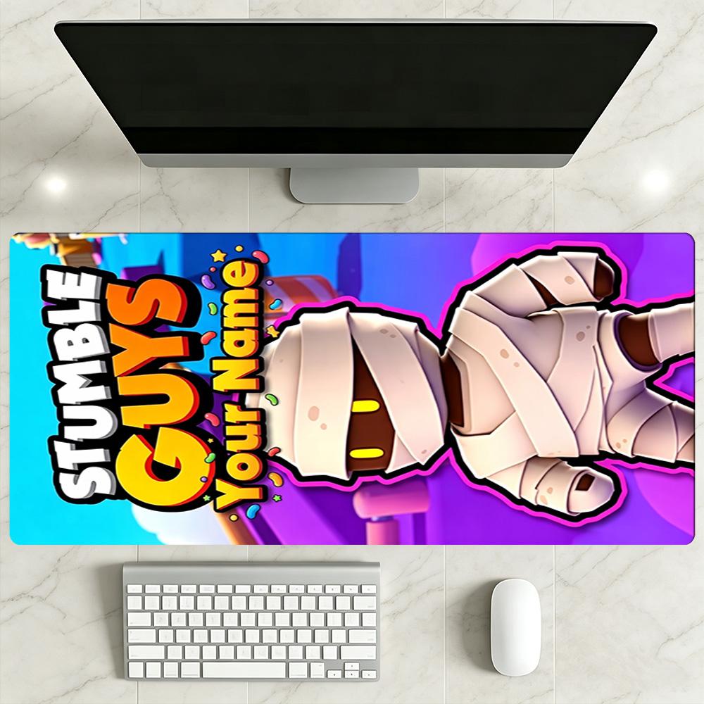Stumble Guys Personalized Text Mouse Pad Office Mouse Mats Office Mouse Mats Non-Slip Rubber Base Computer Decor Item Office Use