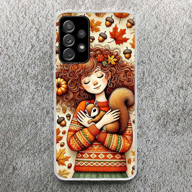Animal Squirrel Print Soft Case for Samsung Galaxy A52 A51 A50 A42 A32 A22 A12 Phone Shell A41 A31 A21S 71 A30S A20S A10S A40 A3