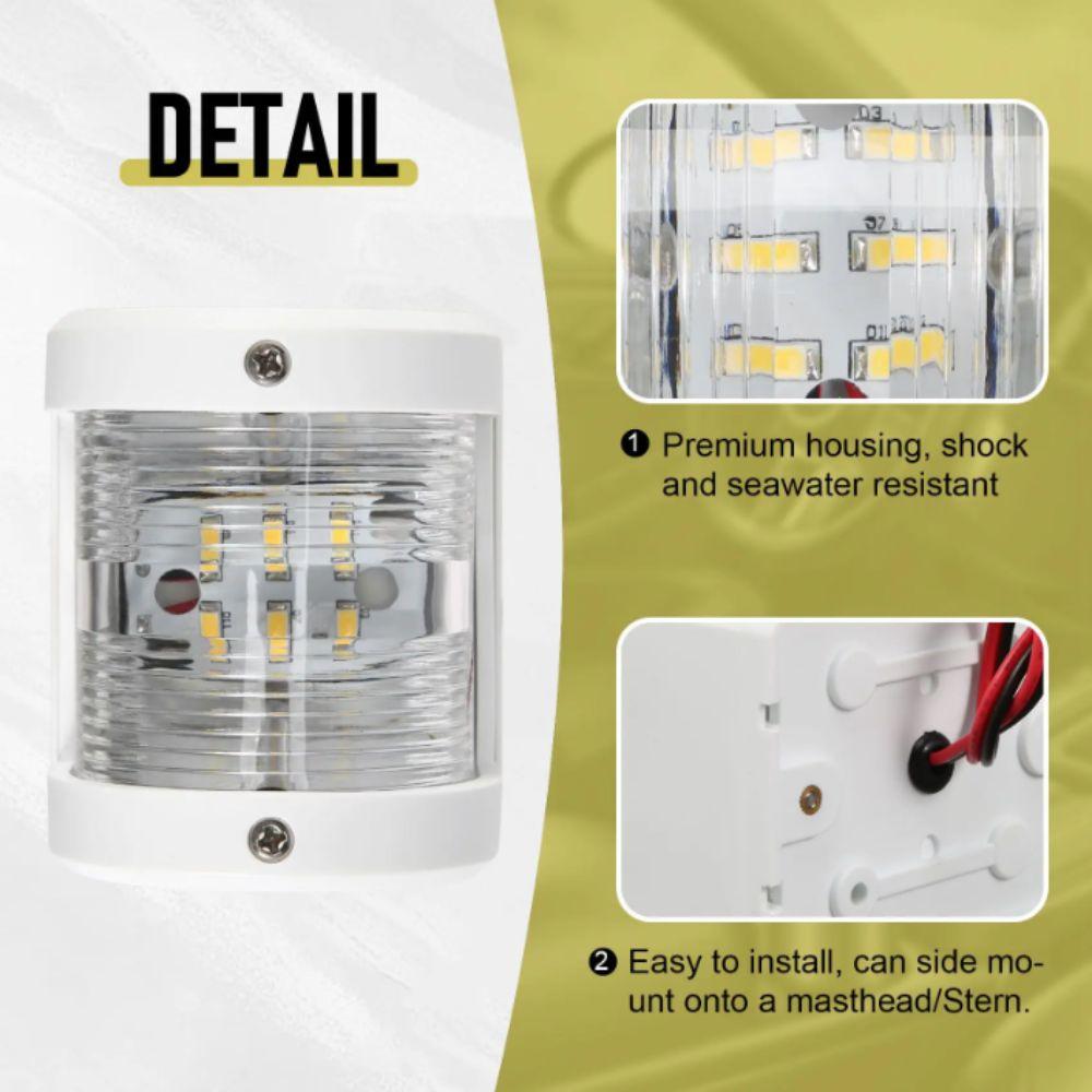 3W Power LED Navigation Lamp 135 Degrees Boat Stern Light Marine Navigation Light  Marine Use