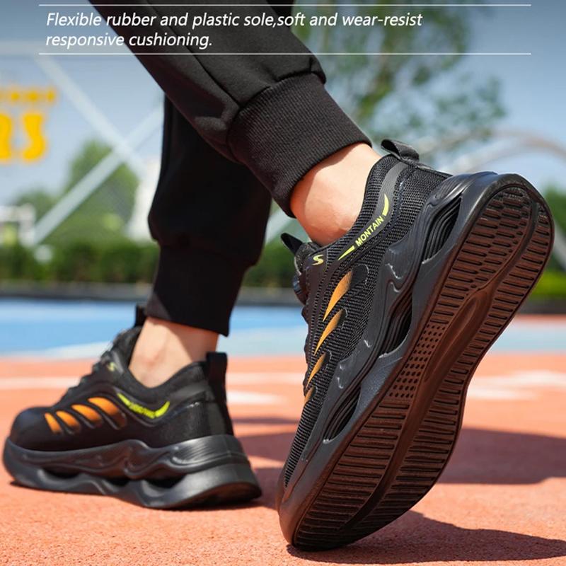Rotary Button Safety Shoes For Men Men's Work Shoes High Quality Steel Toe Sneakers Men's Shoes Work Safety Shoes