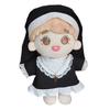 Niannyyhouse 15cm Plush Clothes, Nun's Clothes, Black Dress, Headgear, Cotton Doll, Dress-Up (15cm)