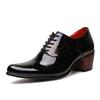 Formal Shoes for Men High Heels Pointed Toe Leather Shoes Increased Shoes Business Shoes Lace Up Shoes
