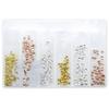 Chic Fit Nail Mixed Jjing Slim Nail Charm Parts Set 6 Pieces ZN0081, Mixed Colors, 1 Set