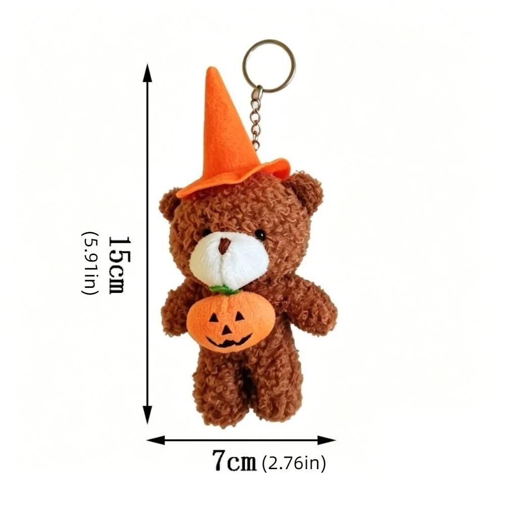 DIY Halloween Plush Pendant Kawaii Bear Plush Doll Little Bear Plush Keychain Phone Accessories